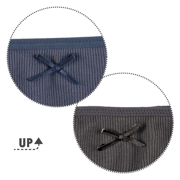 2枚組クロッチオープン産褥ショーツ（リブ）