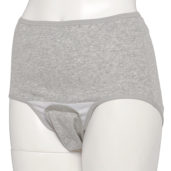 犬印本舗）2枚組綿100％クロッチオープン産褥ショーツ（無地）