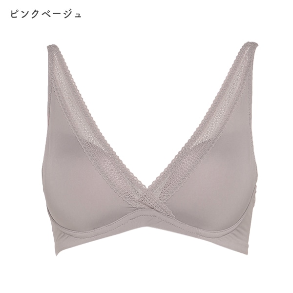 モールドカップ付きノンワイヤーブラ（レース）