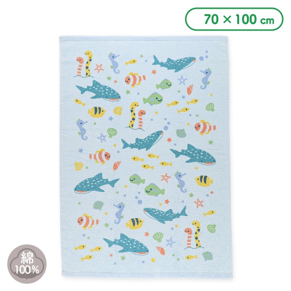 甘撚りタオルケット（ジンベエザメ）