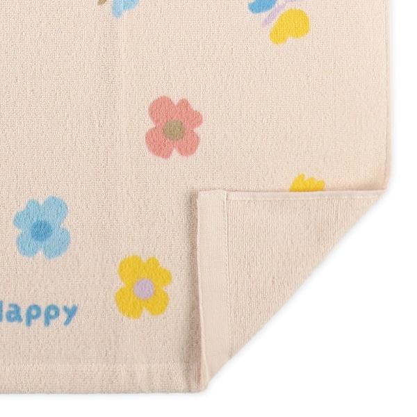 無撚糸タオルケット（花・蝶）