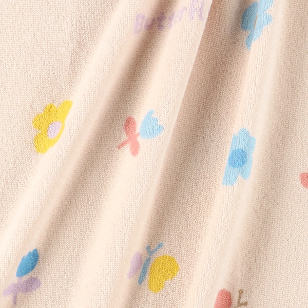 無撚糸タオルケット（花・蝶）