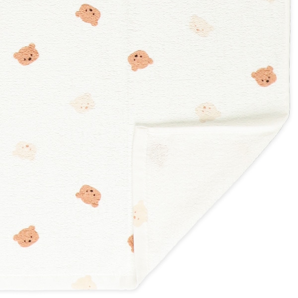 甘撚りタオルケット（くまフェイス）