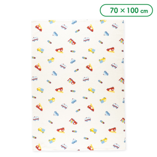 無撚糸タオルケット（くるま・信号）