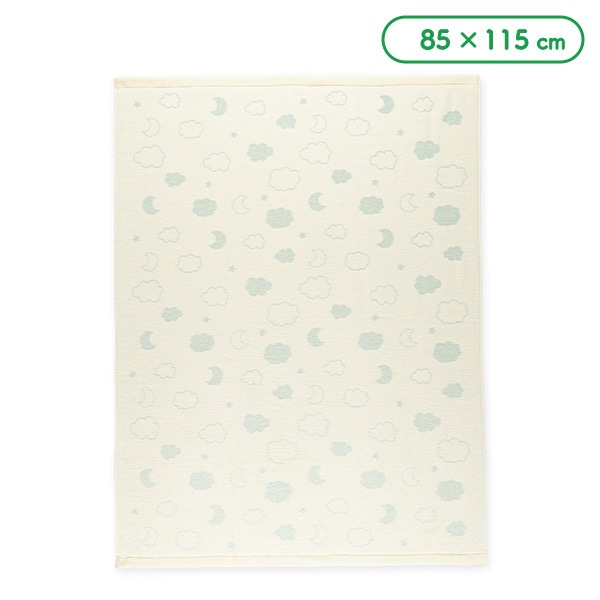 無撚糸タオルケット（雲・月）