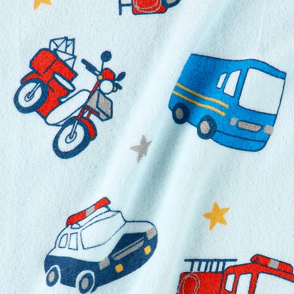 無撚糸タオルケット（はたらくくるま）
