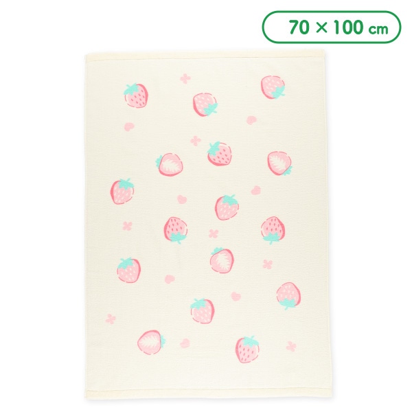 無撚糸タオルケット（いちご）