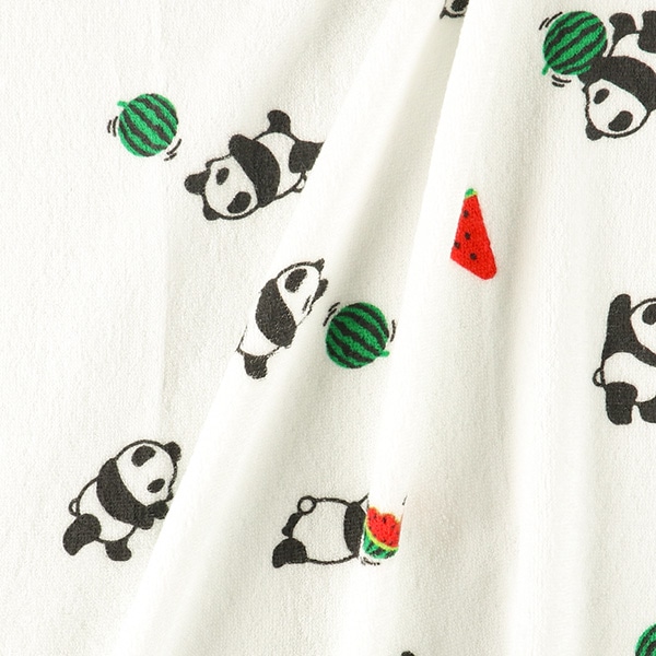 無撚糸タオルケット（パンダ・すいか割り）