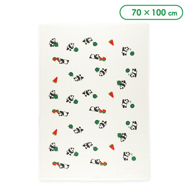 無撚糸タオルケット（パンダ・すいか割り）