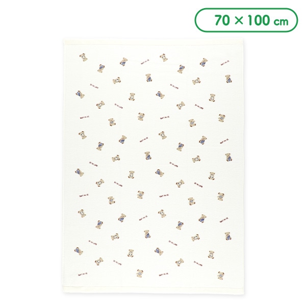 無撚糸タオルケット（マリンくま）