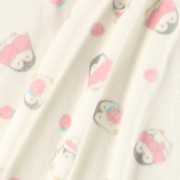 かるふわブランケット（ペンギンいちご）