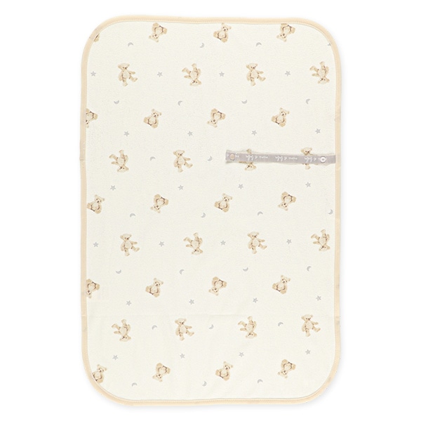 2枚組おむつ替えシート（くま・花柄）45×70cm