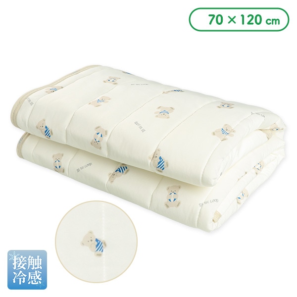 もっちり冷感敷きパッド（マリン・くま）