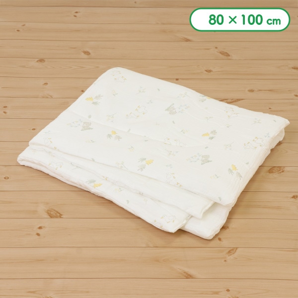 ミニサイズふわもち掛けふとん（アヒルくま）（軽量・薄手）