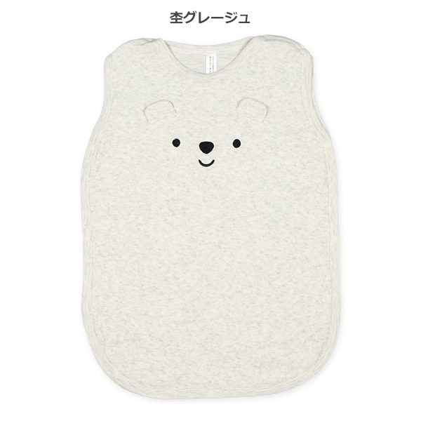 ふんわりやわらかパイル丸型スリーパー（くまフェイス）