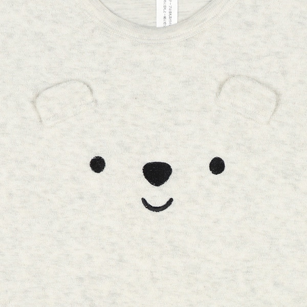 ふんわりやわらかパイル丸型スリーパー（くまフェイス）