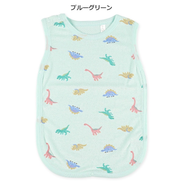 背中メッシュパイル丸型スリーパー（恐竜）