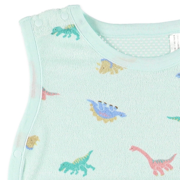 背中メッシュパイル丸型スリーパー（恐竜）