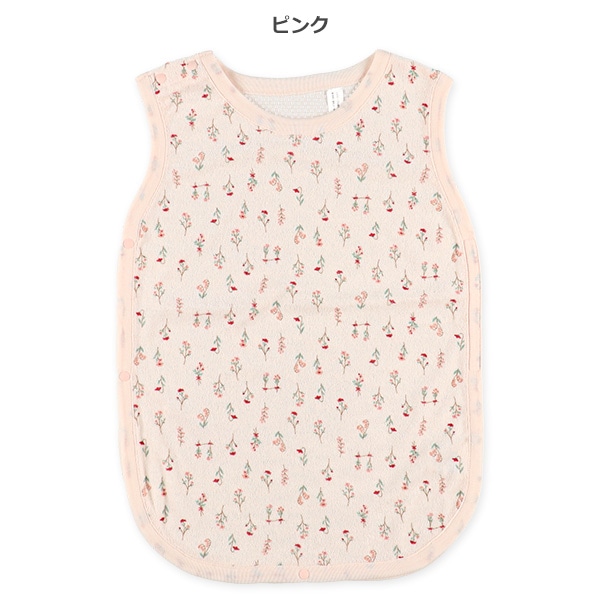 背中メッシュパイル丸型スリーパー（花柄）