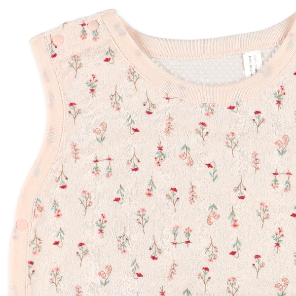 背中メッシュパイル丸型スリーパー（花柄）