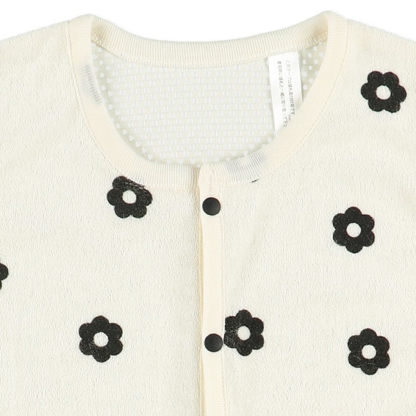 2WAY背中メッシュパイルスリーパー（モノトーン花柄）