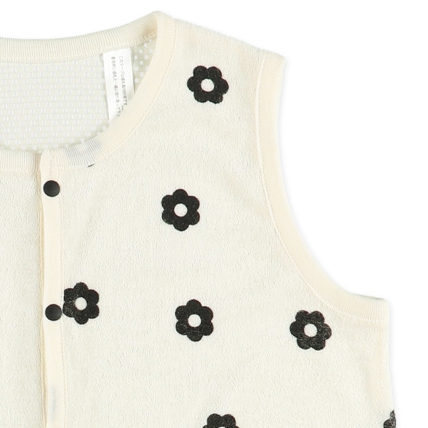 2WAY背中メッシュパイルスリーパー（モノトーン花柄）