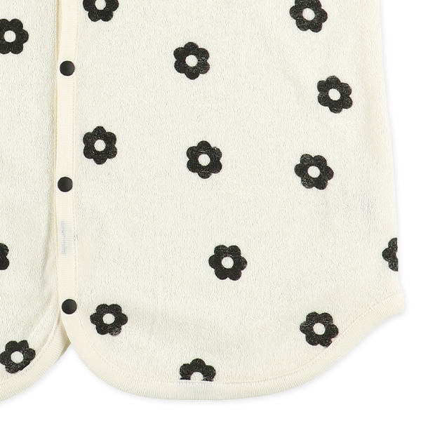 2WAY背中メッシュパイルスリーパー（モノトーン花柄）