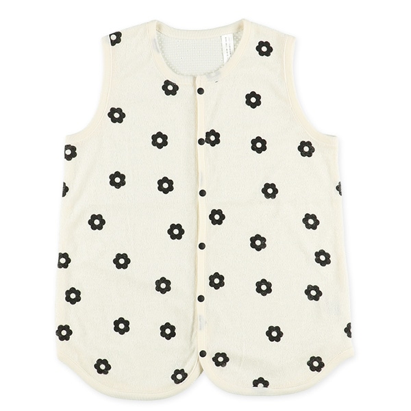 2WAY背中メッシュパイルスリーパー（モノトーン花柄）