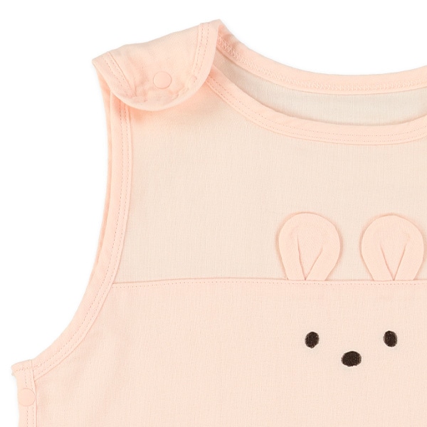 ガーゼ丸型スリーパー（うさぎフェイス）