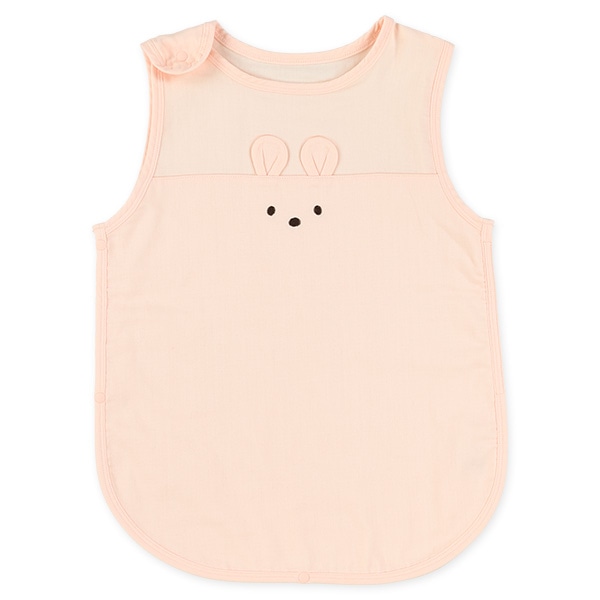 ガーゼ丸型スリーパー（うさぎフェイス）