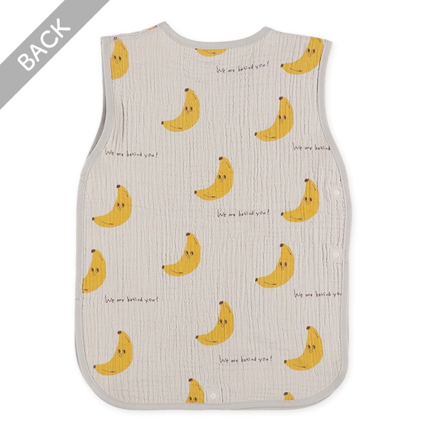 ガーゼ丸型スリーパーS（バナナ）