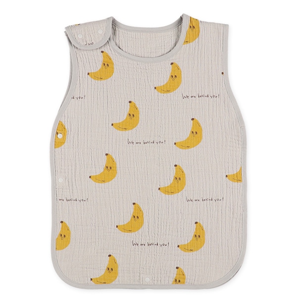 ガーゼ丸型スリーパーS（バナナ）