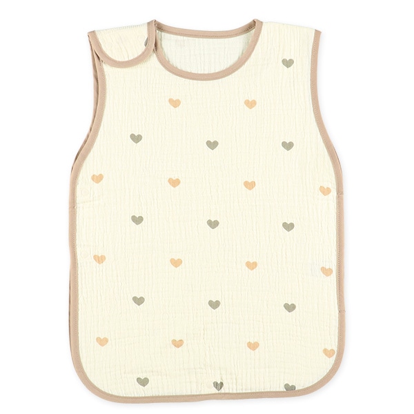 ガーゼ丸型スリーパーS（ハート）