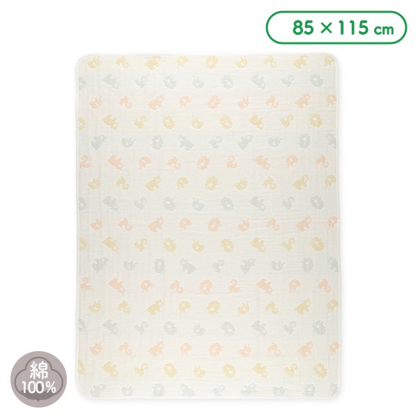 通期6重ガーゼケット（ぞう）