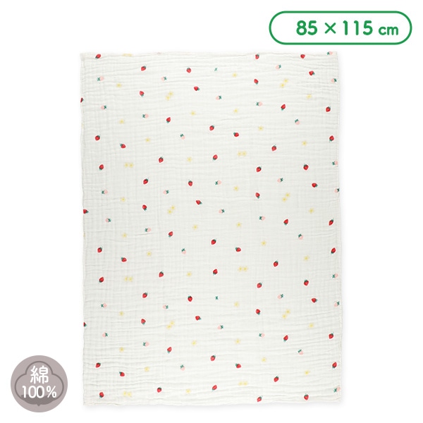 通期6重ガーゼケット（いちご）