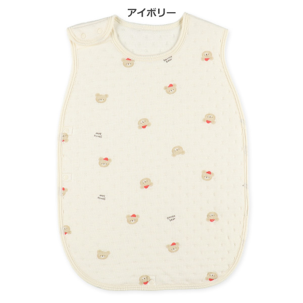 通期乳児スリーパー（くまプリント）