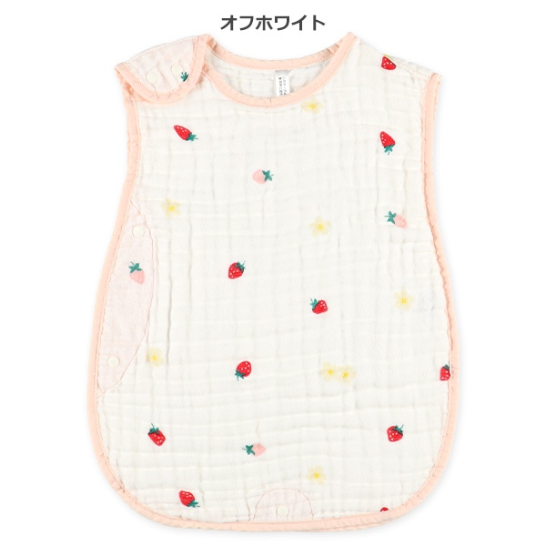 6重ガーゼ通期丸型ミニスリーパー（いちご）