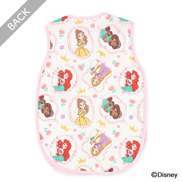 通期ミニガーゼ丸型スリーパー（ディズニープリンセス）