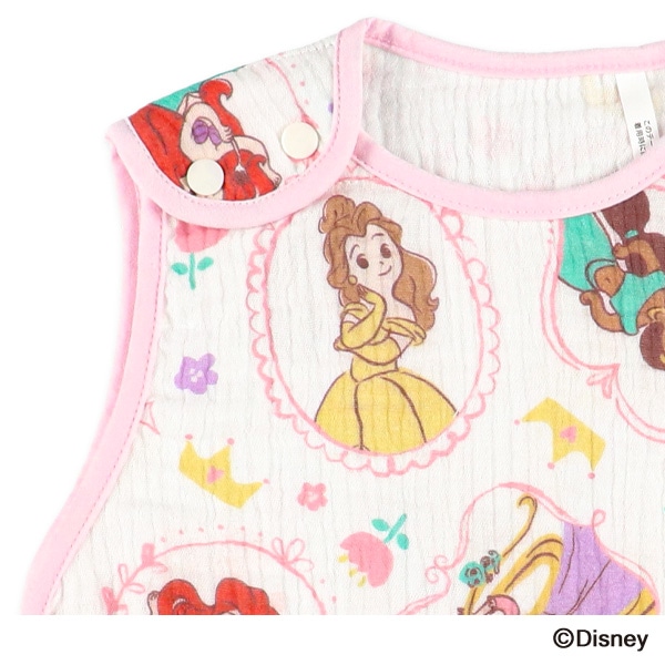 通期ミニガーゼ丸型スリーパー（ディズニープリンセス）