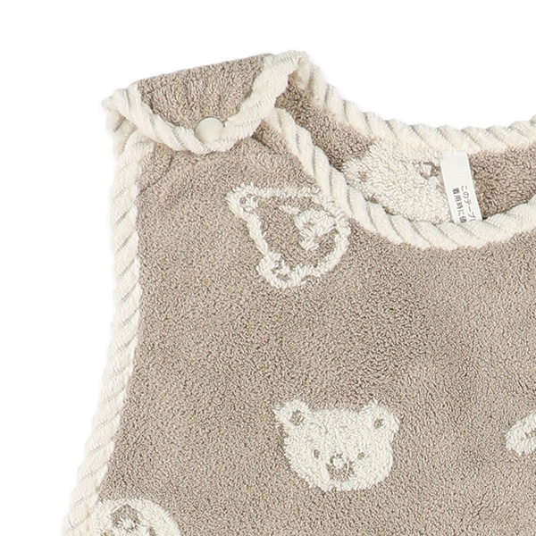 やわらかジャガード丸型ミニスリーパー（くまフェイス）