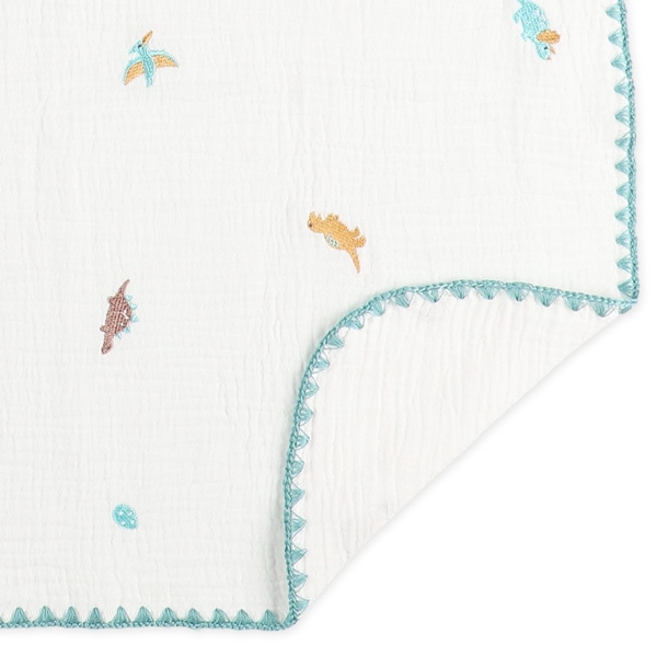 ガーゼケット（恐竜刺繍）