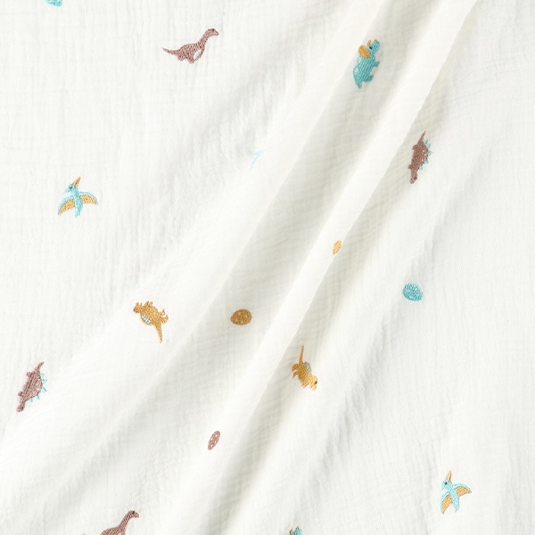 ガーゼケット（恐竜刺繍）