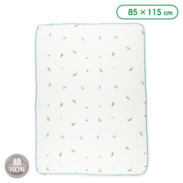 ガーゼケット（恐竜刺繍）