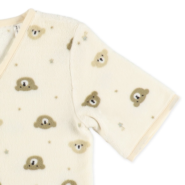 袖付きミニスリーパー（くまフェイス）