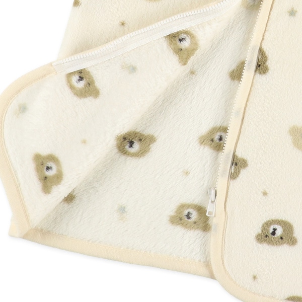 袖付きミニスリーパー（くまフェイス）