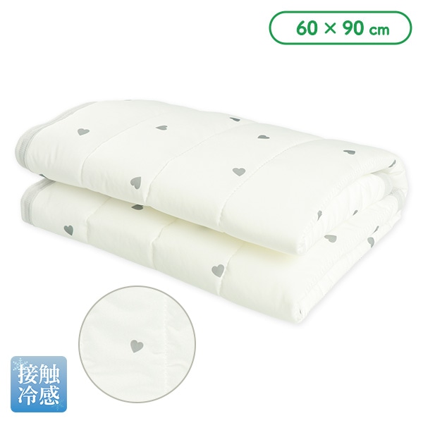 ミニサイズもっちり冷感敷きパッド（ハート）