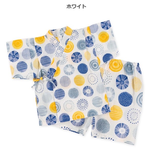 日本製 甚平（北欧丸柄）