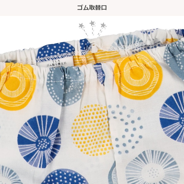 日本製 甚平（北欧丸柄）