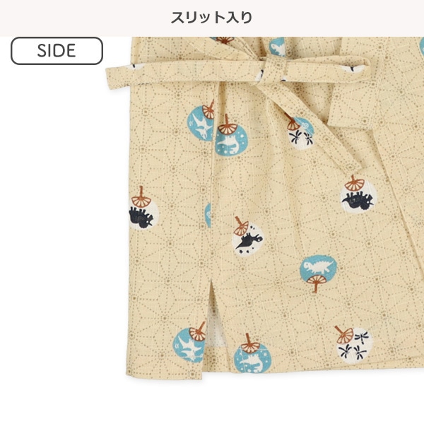 甚平（うちわ・恐竜）