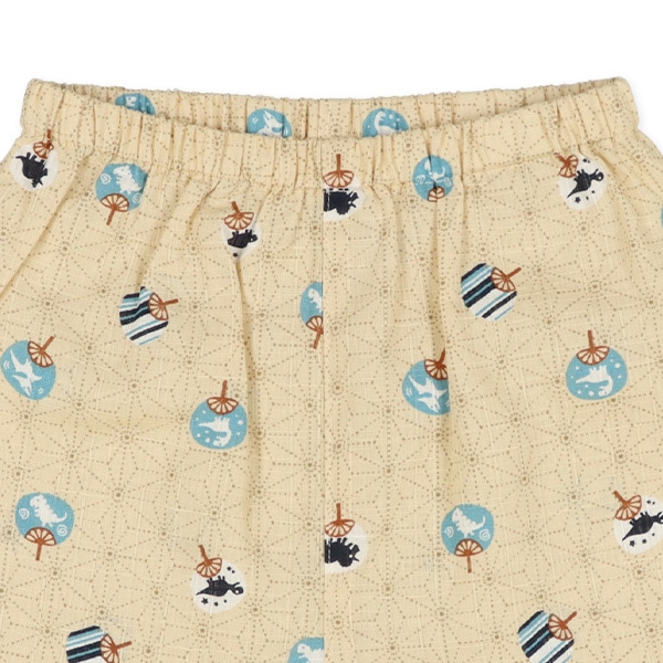 甚平（うちわ・恐竜）